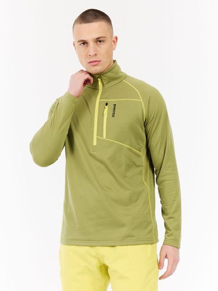 Чоловіча функцінональна блуза Protest PRTRekody 1/4 zip active top 12709000-556-M-green фото